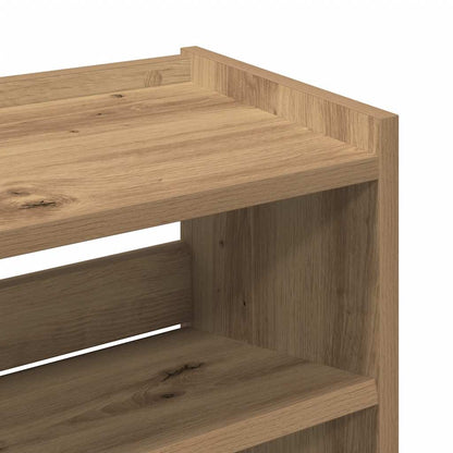 vidaXL Shoe Rack Artisan Oak 60x25x81 cm Engineered Wood