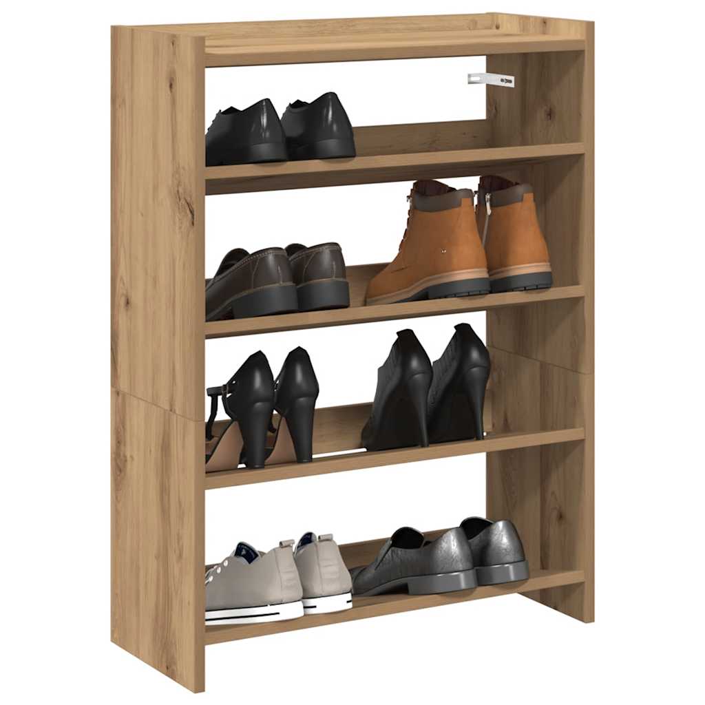 vidaXL Shoe Rack Artisan Oak 60x25x81 cm Engineered Wood