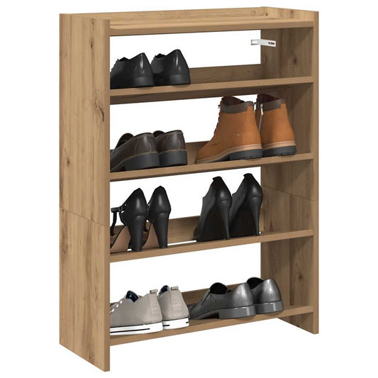 vidaXL Shoe Rack Artisan Oak 60x25x81 cm Engineered Wood