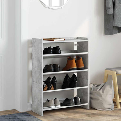 vidaXL Shoe Rack Concrete Grey 60x25x62 cm Engineered Wood