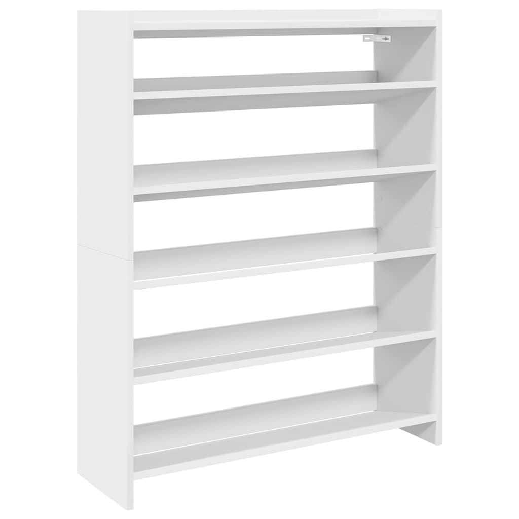 vidaXL Shoe Rack White 80x25x100 cm Engineered Wood
