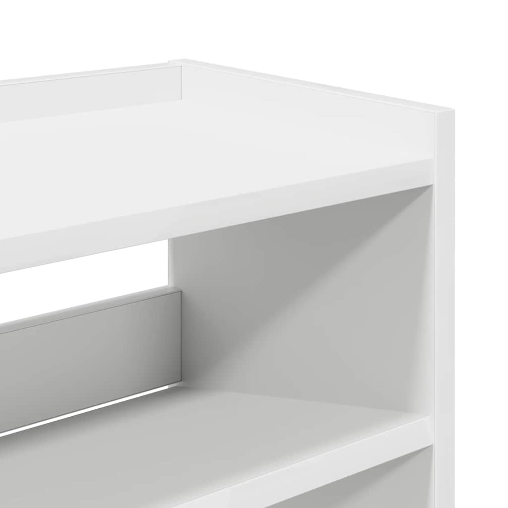 vidaXL Shoe Rack White 80x25x100 cm Engineered Wood