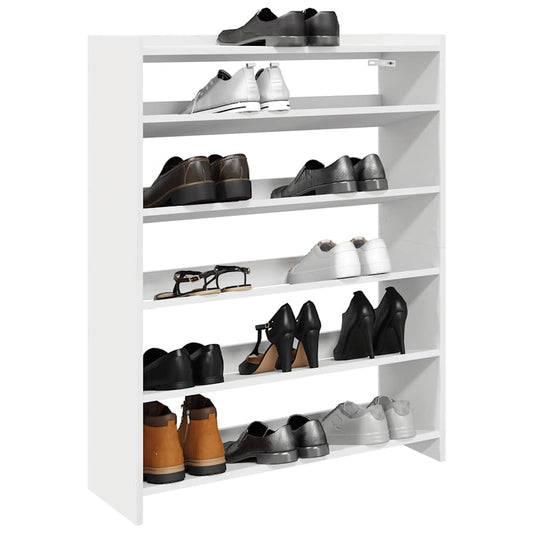 vidaXL Shoe Rack White 80x25x100 cm Engineered Wood