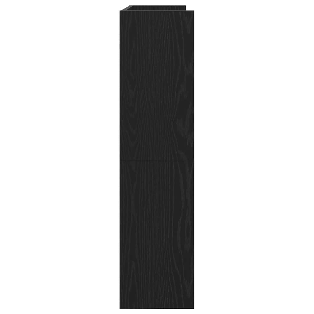 vidaXL Shoe Rack Black 80x25x100 cm Engineered Wood