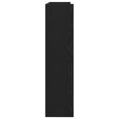 vidaXL Shoe Rack Black 80x25x100 cm Engineered Wood