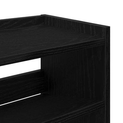 vidaXL Shoe Rack Black 80x25x100 cm Engineered Wood