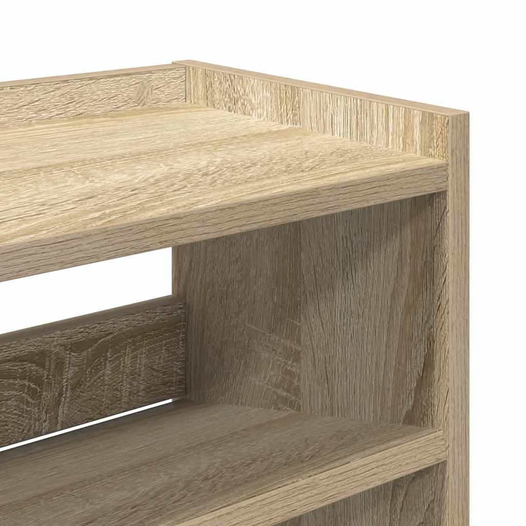 vidaXL Shoe Rack Sonoma Oak 80x25x100 cm Engineered Wood