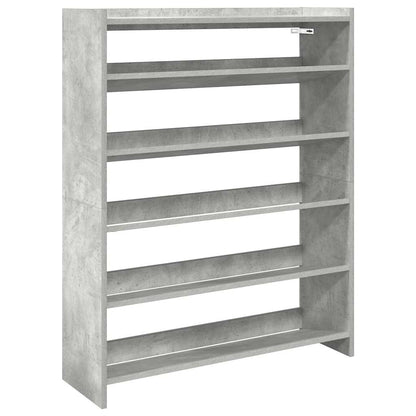 vidaXL Shoe Rack Concrete Grey 80x25x100 cm Engineered Wood