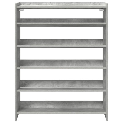 vidaXL Shoe Rack Concrete Grey 80x25x100 cm Engineered Wood