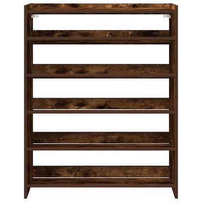 vidaXL Shoe Rack Smoked Oak 80x25x100 cm Engineered Wood