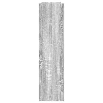 vidaXL Shoe Rack Grey Sonoma 80x25x100 cm Engineered Wood
