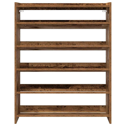 vidaXL Shoe Rack Old Wood 80x25x100 cm Engineered Wood