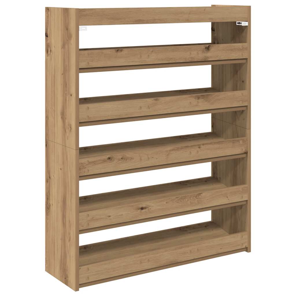 vidaXL Shoe Rack Artisan Oak 80x25x100 cm Engineered Wood