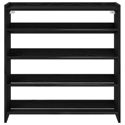 vidaXL Shoe Rack Black 80x25x81 cm Engineered Wood