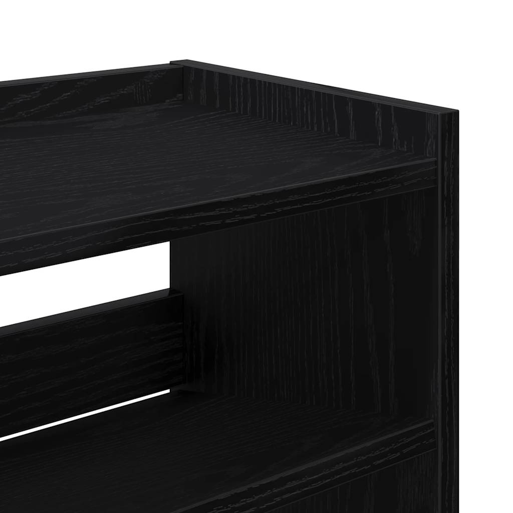 vidaXL Shoe Rack Black 80x25x81 cm Engineered Wood