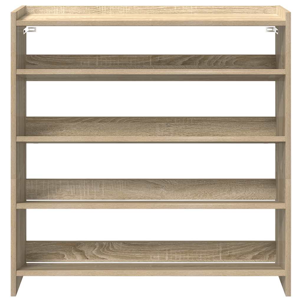 vidaXL Shoe Rack Sonoma Oak 80x25x81 cm Engineered Wood