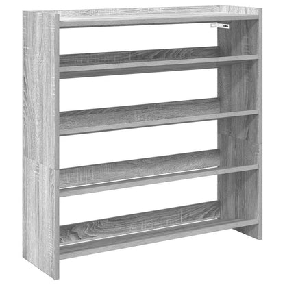 vidaXL Shoe Rack Grey Sonoma 80x25x81 cm Engineered Wood