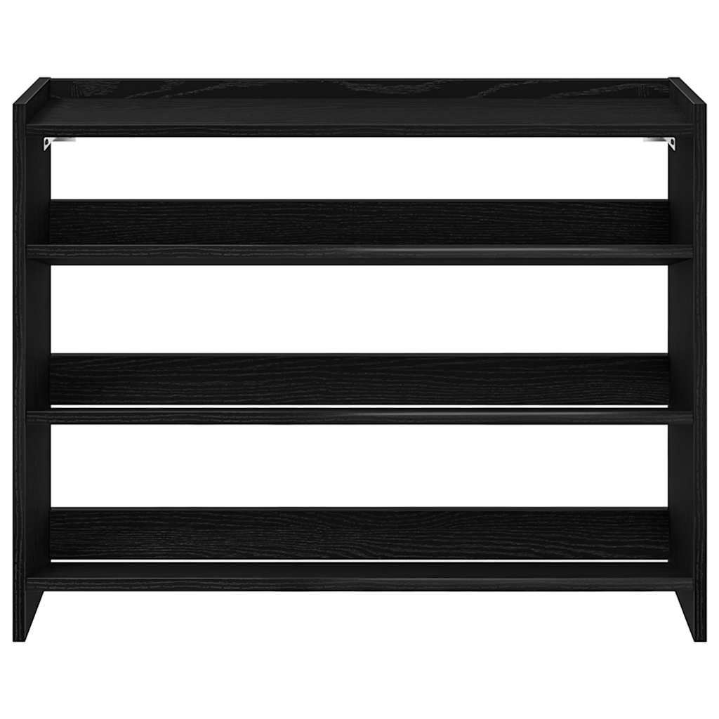 vidaXL Shoe Rack Black 80x25x62 cm Engineered Wood