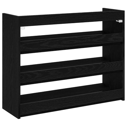 vidaXL Shoe Rack Black 80x25x62 cm Engineered Wood