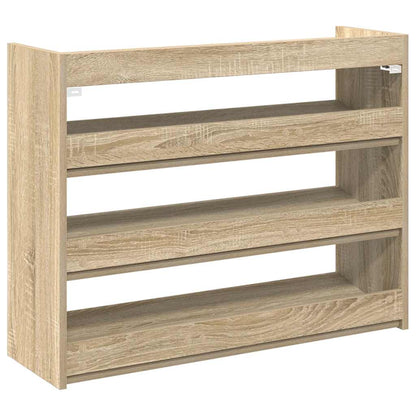 vidaXL Shoe Rack Sonoma Oak 80x25x62 cm Engineered Wood