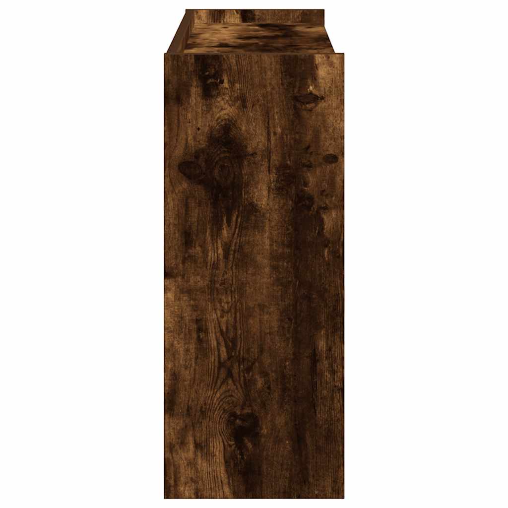 vidaXL Shoe Rack Smoked Oak 80x25x62 cm Engineered Wood
