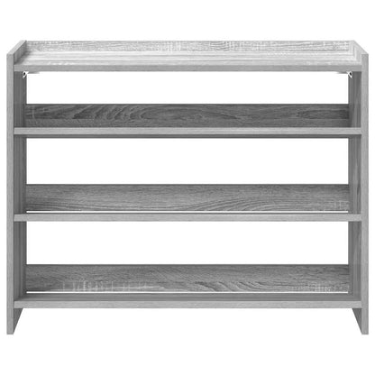 vidaXL Shoe Rack Grey Sonoma 80x25x62 cm Engineered Wood