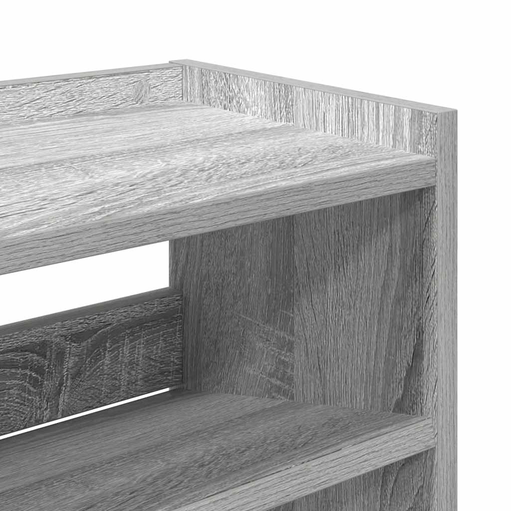 vidaXL Shoe Rack Grey Sonoma 80x25x62 cm Engineered Wood