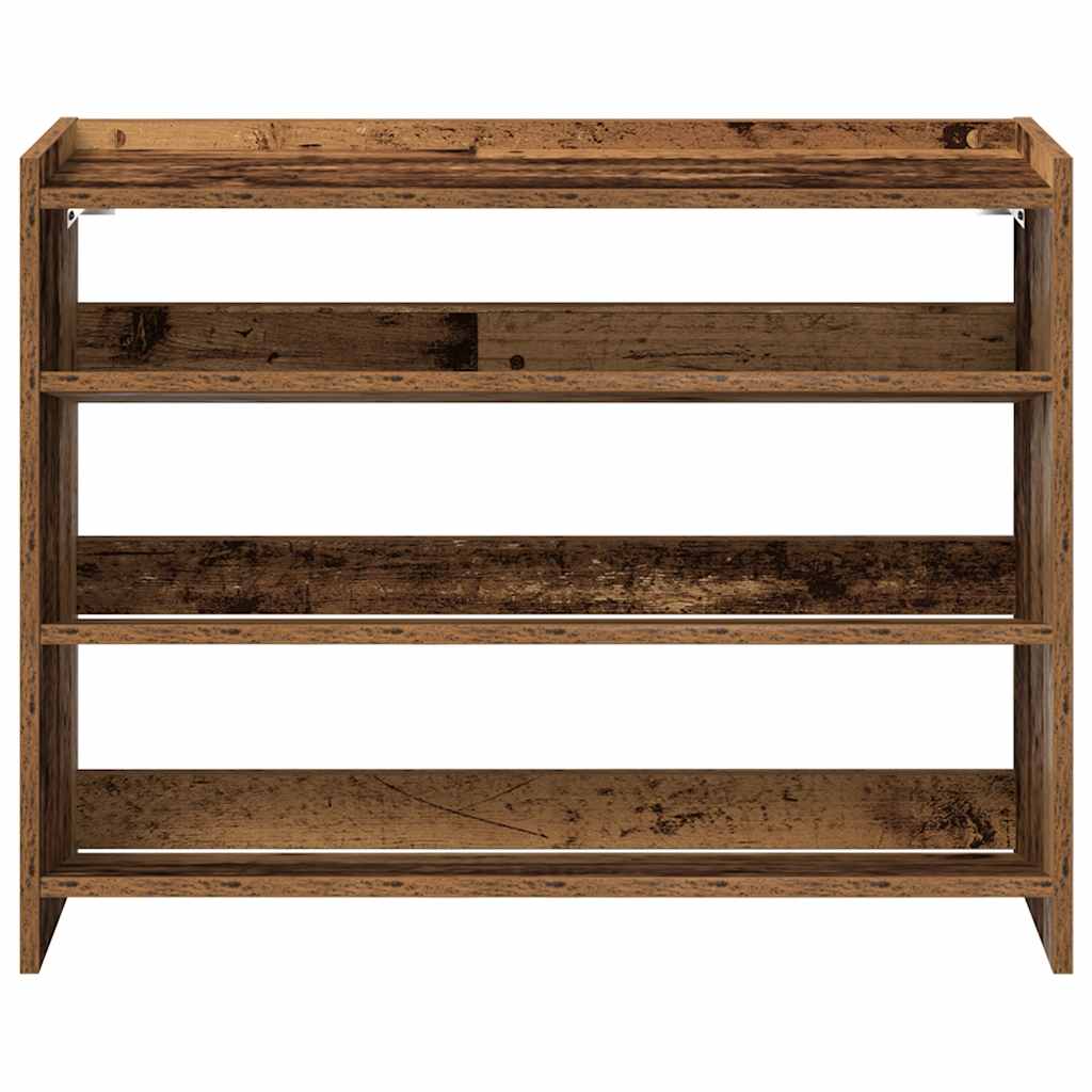 vidaXL Shoe Rack Old Wood 80x25x62 cm Engineered Wood