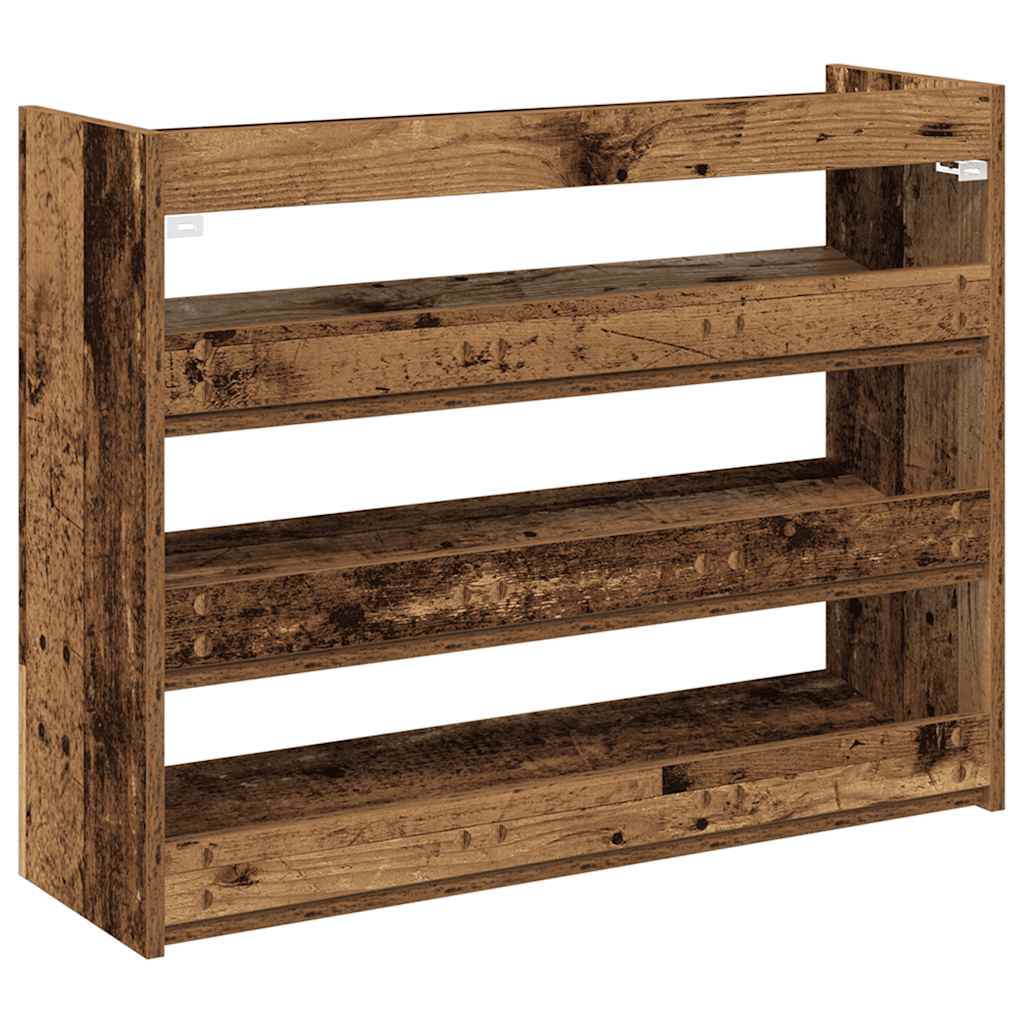 vidaXL Shoe Rack Old Wood 80x25x62 cm Engineered Wood