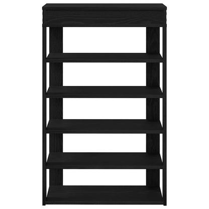 vidaXL Shoe Rack Black 60x30x98 cm Engineered Wood