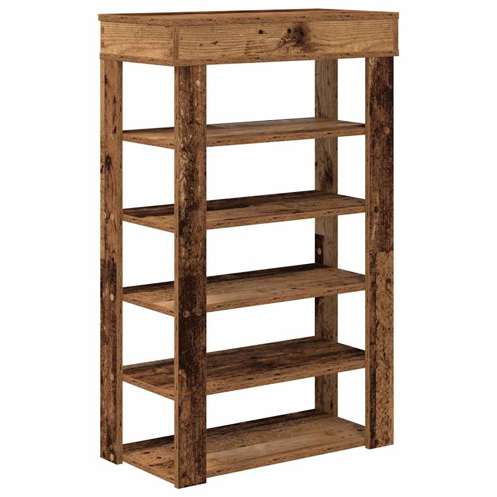 vidaXL Shoe Rack Old Wood 60x30x98 cm Engineered Wood