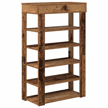 vidaXL Shoe Rack Old Wood 60x30x98 cm Engineered Wood