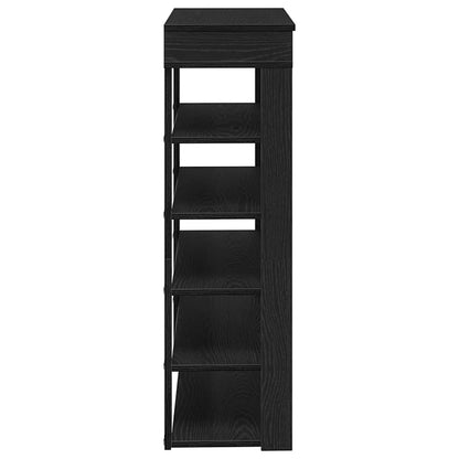 vidaXL Shoe Rack Black 80x30x98 cm Engineered Wood