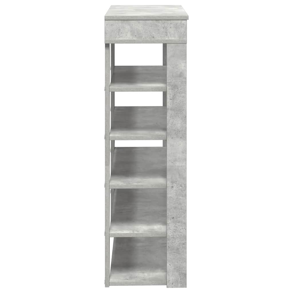 vidaXL Shoe Rack Concrete Oak 80x30x98 cm Engineered Wood