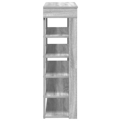 vidaXL Shoe Rack Grey Sonoma 80x30x98 cm Engineered Wood