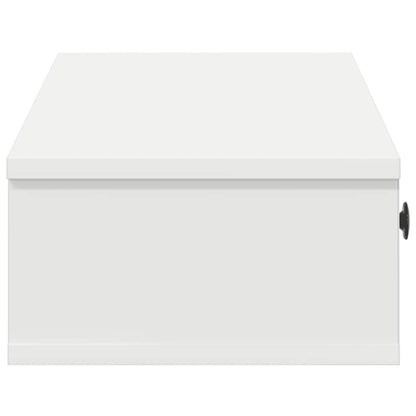 vidaXL Wall Shelf with Drawers White 60x28x15 cm Engineered Wood