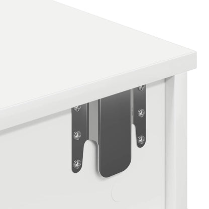 vidaXL Wall Shelf with Drawers White 60x28x15 cm Engineered Wood