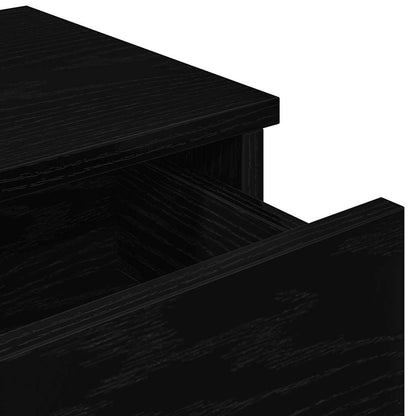 vidaXL Wall Shelf with Drawers Black 60x28x15 cm Engineered Wood