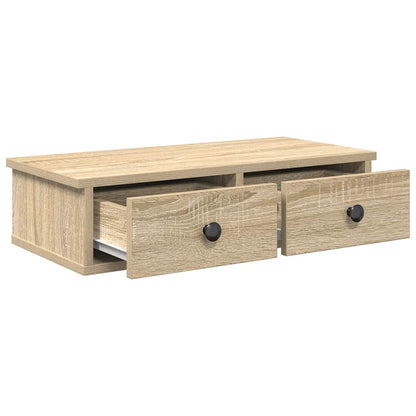 vidaXL Wall Shelf with Drawers Sonoma Oak 60x28x15 cm Engineered Wood