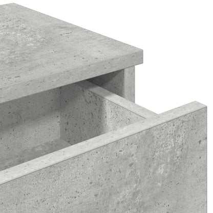 vidaXL Wall Shelf with Drawers Concrete Grey 60x28x15 cm Engineered Wood