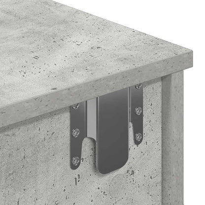 vidaXL Wall Shelf with Drawers Concrete Grey 60x28x15 cm Engineered Wood