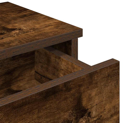 vidaXL Wall Shelf with Drawers Smoked Oak 60x28x15 cm Engineered Wood