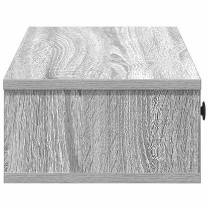 vidaXL Wall Shelf with Drawers Grey Sonoma 60x28x15 cm Engineered Wood