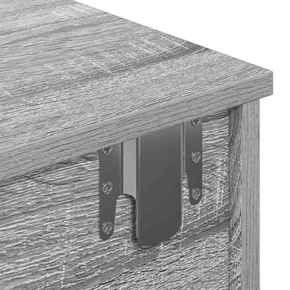 vidaXL Wall Shelf with Drawers Grey Sonoma 60x28x15 cm Engineered Wood