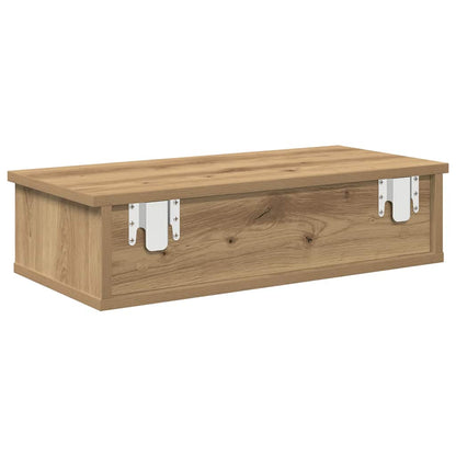 vidaXL Wall Shelf with Drawers Artisian Oak 60x28x15 cm Engineered Wood