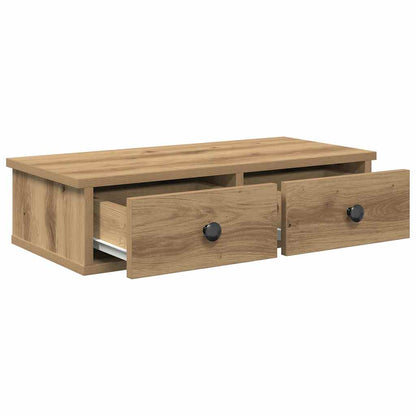 vidaXL Wall Shelf with Drawers Artisian Oak 60x28x15 cm Engineered Wood