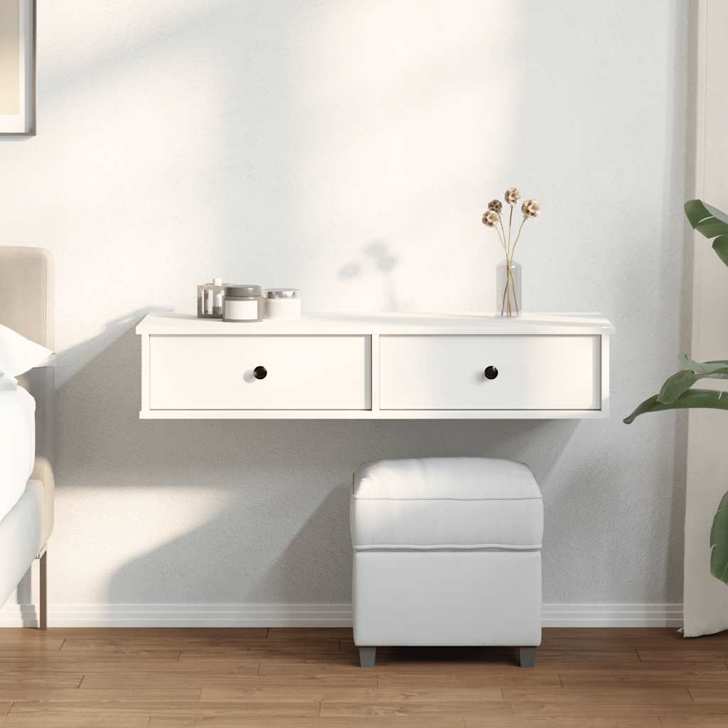 vidaXL Wall Shelf | White | Engineered Wood | Medium | Floating Wall Shelf