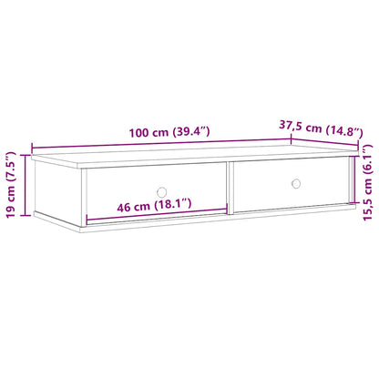 vidaXL Wall Shelf | White | Engineered Wood | Medium | Floating Wall Shelf