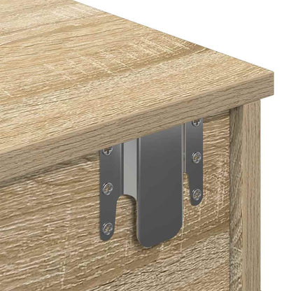 vidaXL Wall Shelf with Drawers Sonoma Oak 100x37.5x19 cm Engineered Wood