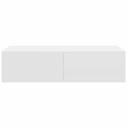 vidaXL Wall Shelf with Drawers White 60x26.5x15 cm Engineered Wood